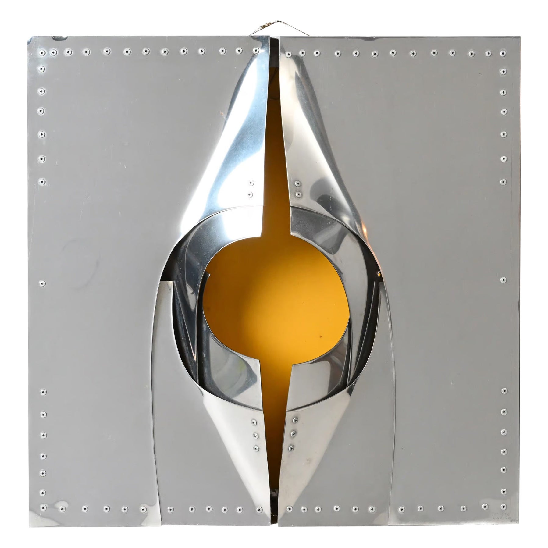 mid century aluminium wall sculpture Venus XIII by Spanish artist Amadeo Gabino For Sale