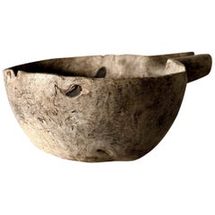 Gran cuenco antiguo de raíces, "Trøys", Escandinavia, 1800
