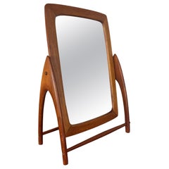 Table mirror in teak, Denmark 1960s