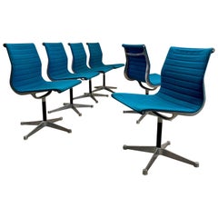 Set of six Aliminium Group chairs by Charles Eames, 1970s
