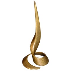 Beautiful Swirling Curl Bronze by Bill Keating Dated 1983