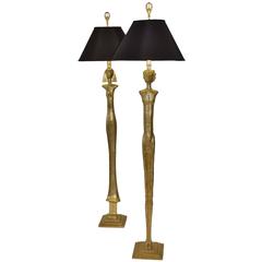 Pair of Figural Floor Lamps after Giacometti