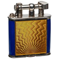 Sterling & Enamel Dunhill 'Unique' Lighter