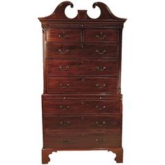 Chest on Chest George III England circa 1800 Mahogany 11