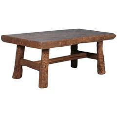 Antique Rustic Pine Desk with Mountain Look, China, circa 1860