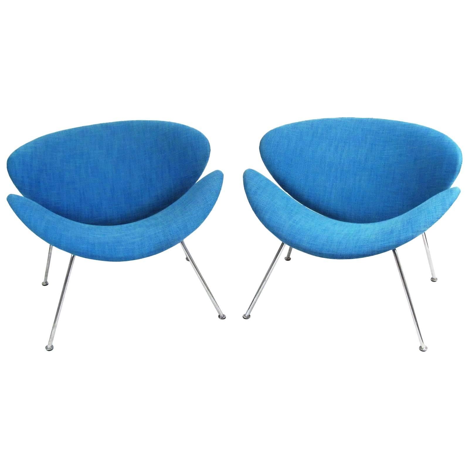 Pair of Pierre Paulin  "Orange Slice" Chairs
