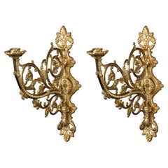 Paire de grandes appliques Belle Epoque du 19e siècle