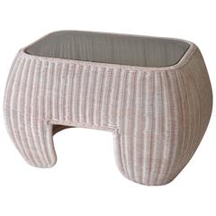 Post-Modern Woven Reed Side Table 5