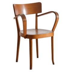 Französischer Sessel aus Buchenholz im Thonet-Stil, Mitte des 20. Jahrhunderts
