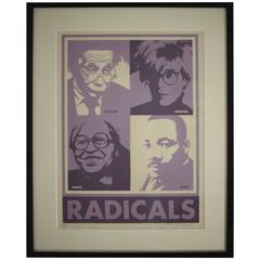 Framed Radicals Artist Proof Screenprint by Street Artist Shepard Fairey Warhol