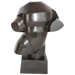 Bronze Male Torso by Howard Newman Tabletop Sculpture