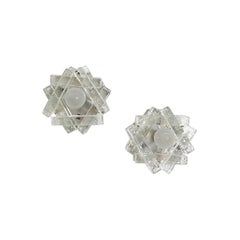 Pair of Italian Mid-Century 'Eclisse' Lamps in Murano Glass by Poliarte