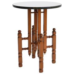 Turned Oak Side Table