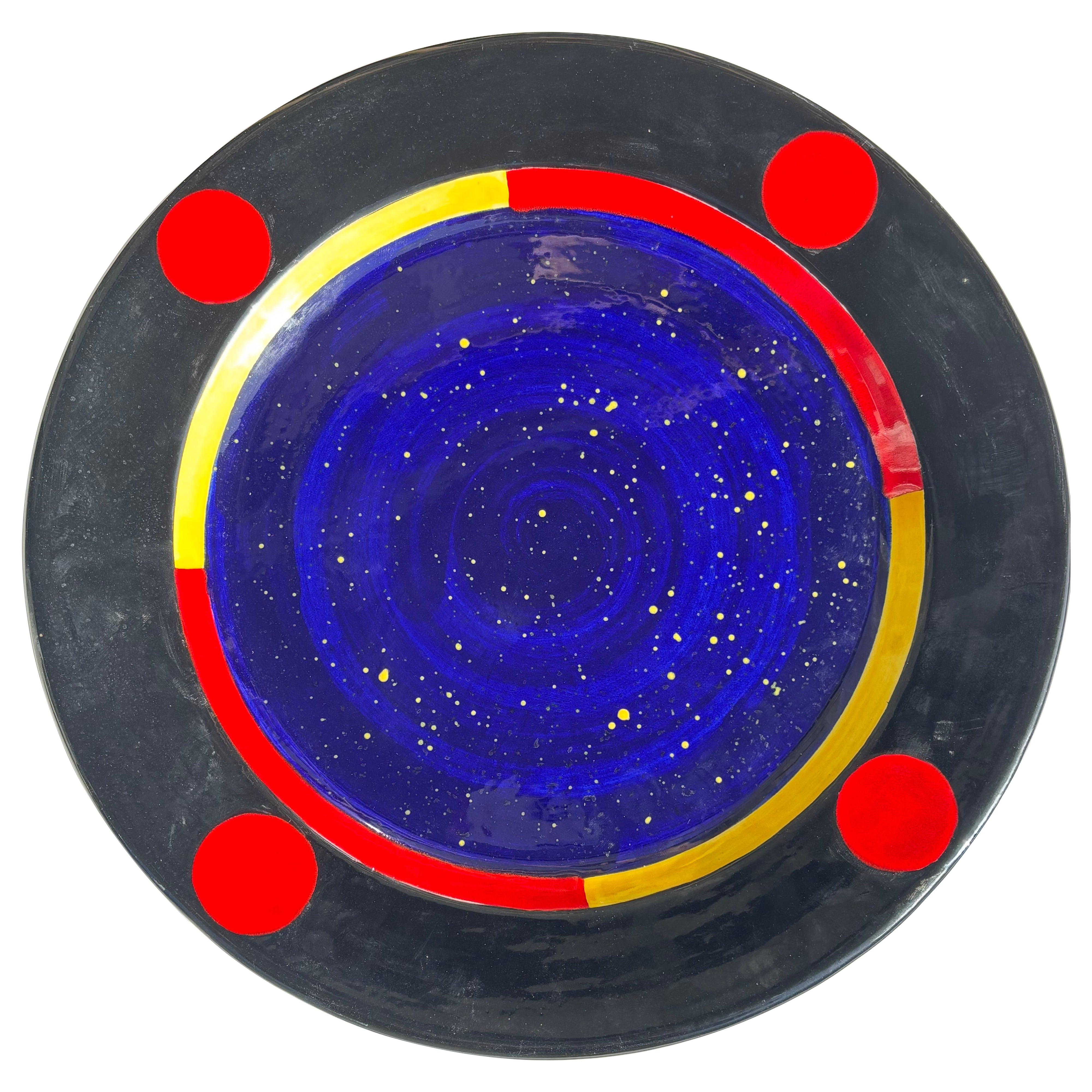 Lita Albuquerque ceramic plate /charger LACMA edition for Gaetano Pottery