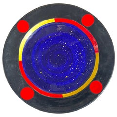 Vintage Lita Albuquerque ceramic plate /charger LACMA edition for Gaetano Pottery