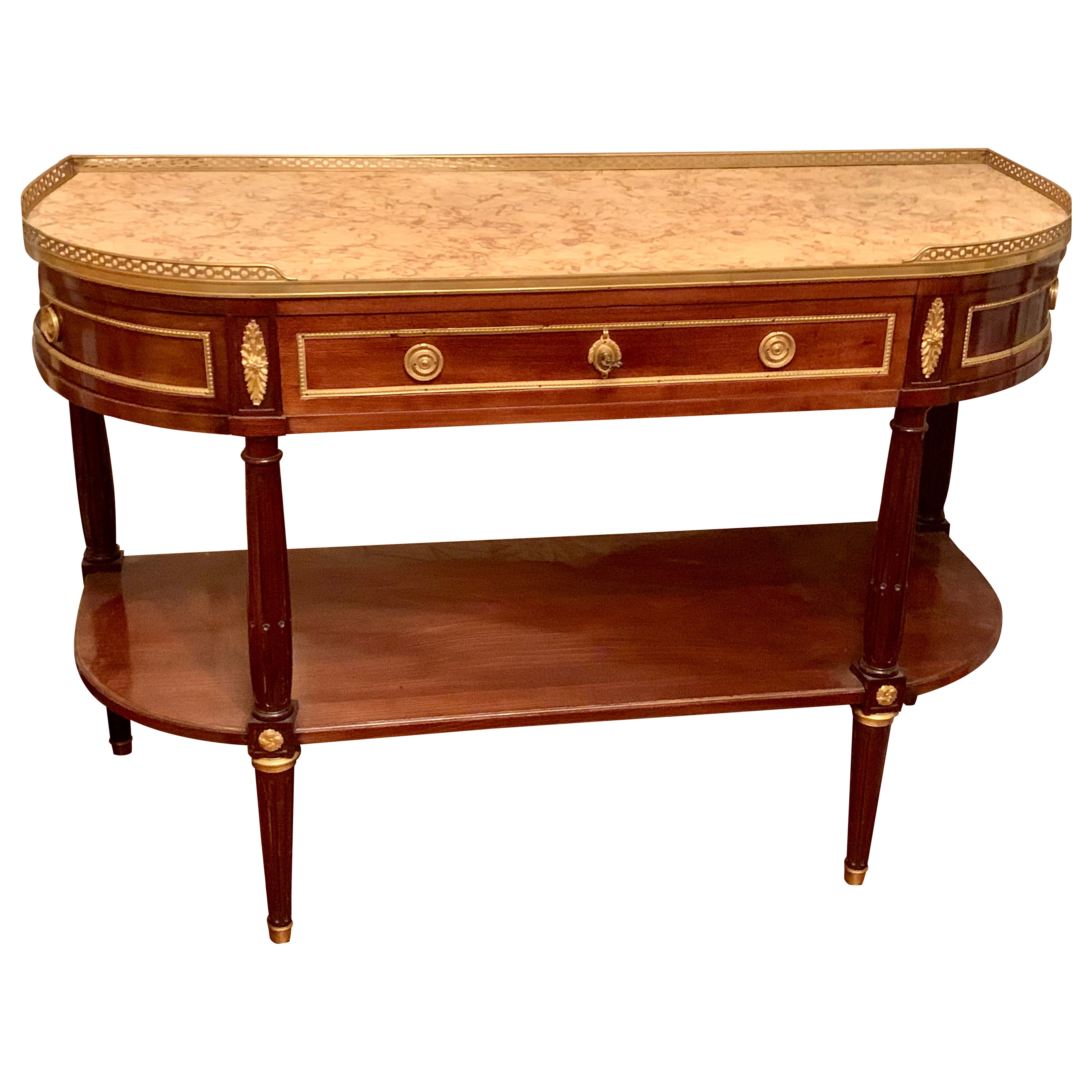 Console in mohagany e bronzo