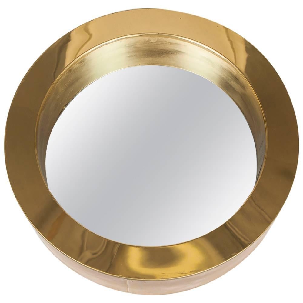 Signed Curtis Jere' Mirror in Brass