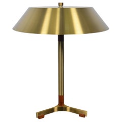 Jo Hammerborg "President" Table Lamp in Brass + Teak