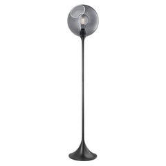 Ballroom Floor Lamp, Smoke with LED Globe Bulb Ø5