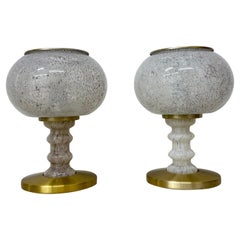 Satz von 2 Doria Leuchten-Glas-Tischlampen, Deutschland, 1970er Jahre