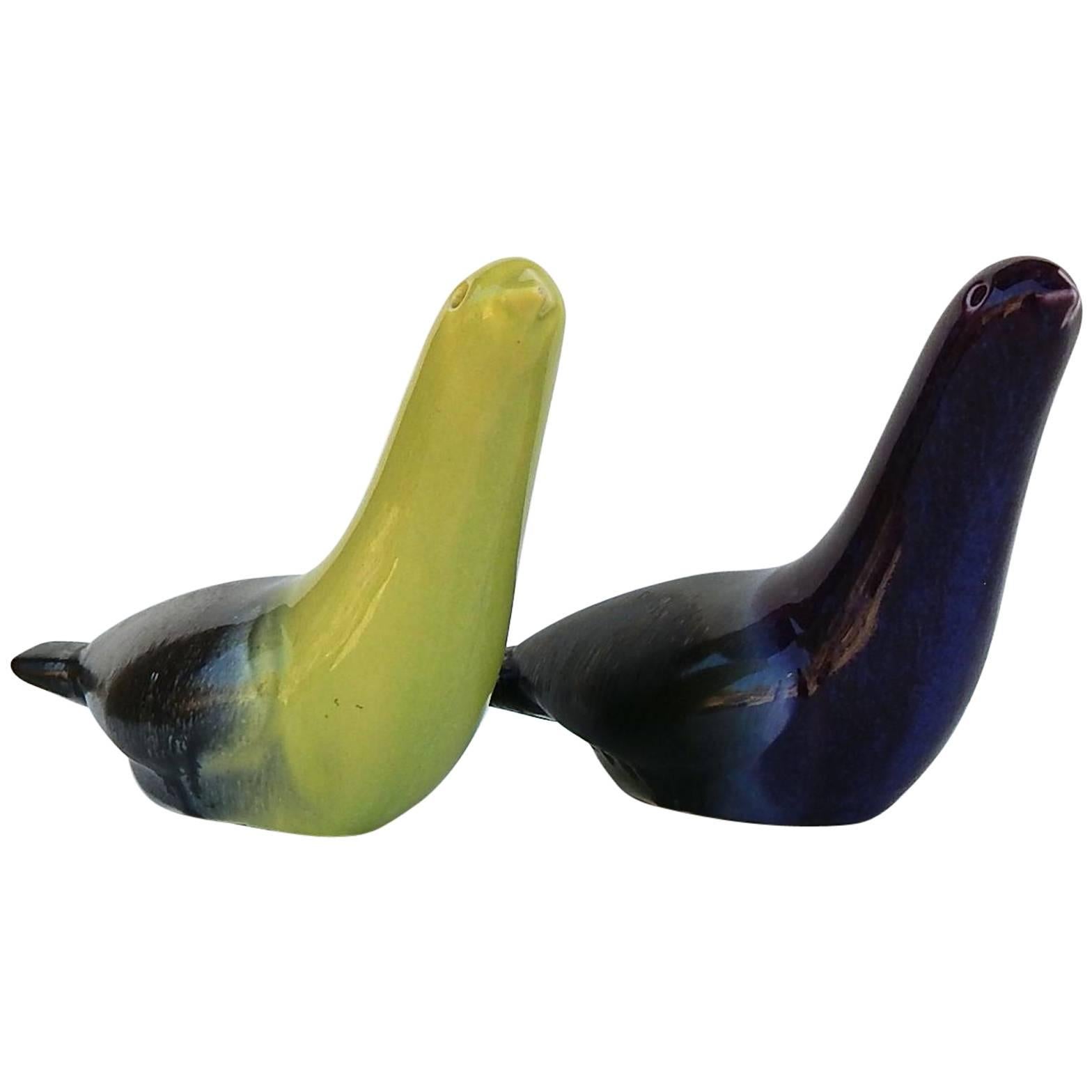 Mid-Century Modern James Lovero Ceramic Love Birds Pair