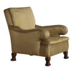 Poltrona originale dell'era Howard, Inghilterra, XIX secolo, da rivestire