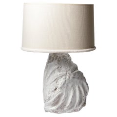 Ceramic Table Lamp with White Glaze by Hervé Rousseau, 2022