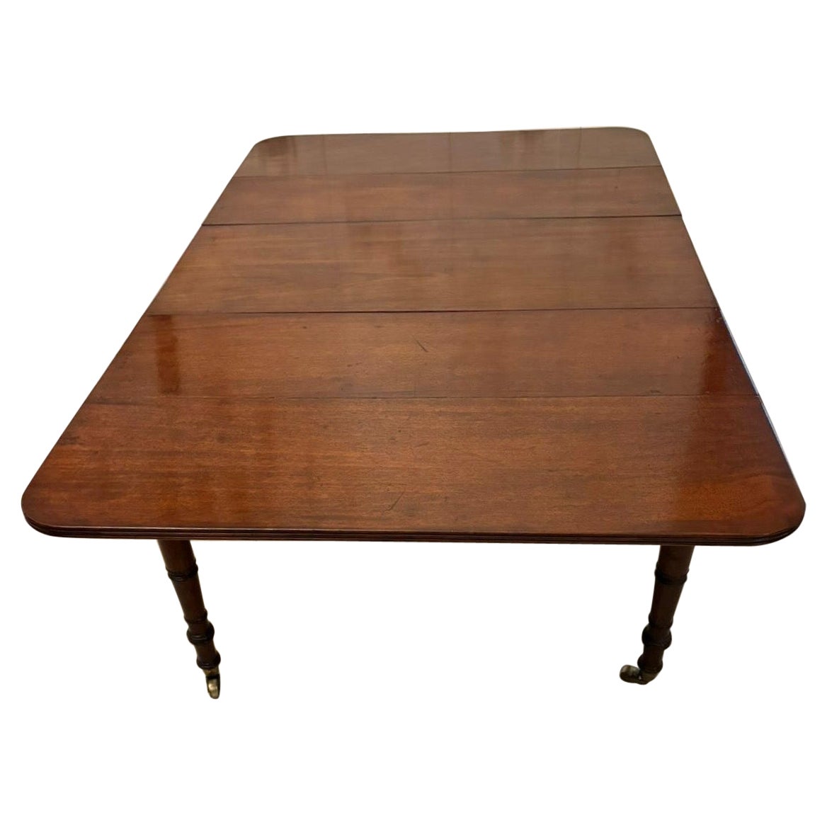 Inusual Mesa de Comedor Antigua Pembroke Extensible de Caoba de Calidad para 8 Plazas
