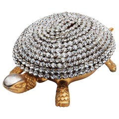 Vintage Mid-Century Paste Diamond Toledo Tortoise Bell by Boj Patent
