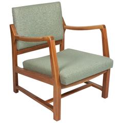 Walnut Armchair by Jens Risom, Danish, 1950s 10