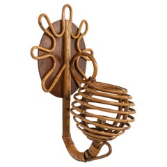 Laterne aus Rattan und Bambus aus der Mitte des Jahrhunderts im Louis Sognot-Stil, Italien 1960er Jahre