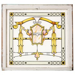 Vidriera antigua de estilo Art Nouveau