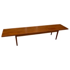 Kipp Stewart for Drexel "Declaration" Line Walnut Coffee Table/ Bench