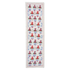 20x67 en Colgante de pared bordado con motivos de granadas. Camino de Mesa de Algodón