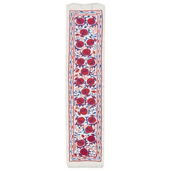 12x50 in Embroidered Cotton Wall Hanging. Pomegranate Tree Design Table Runner