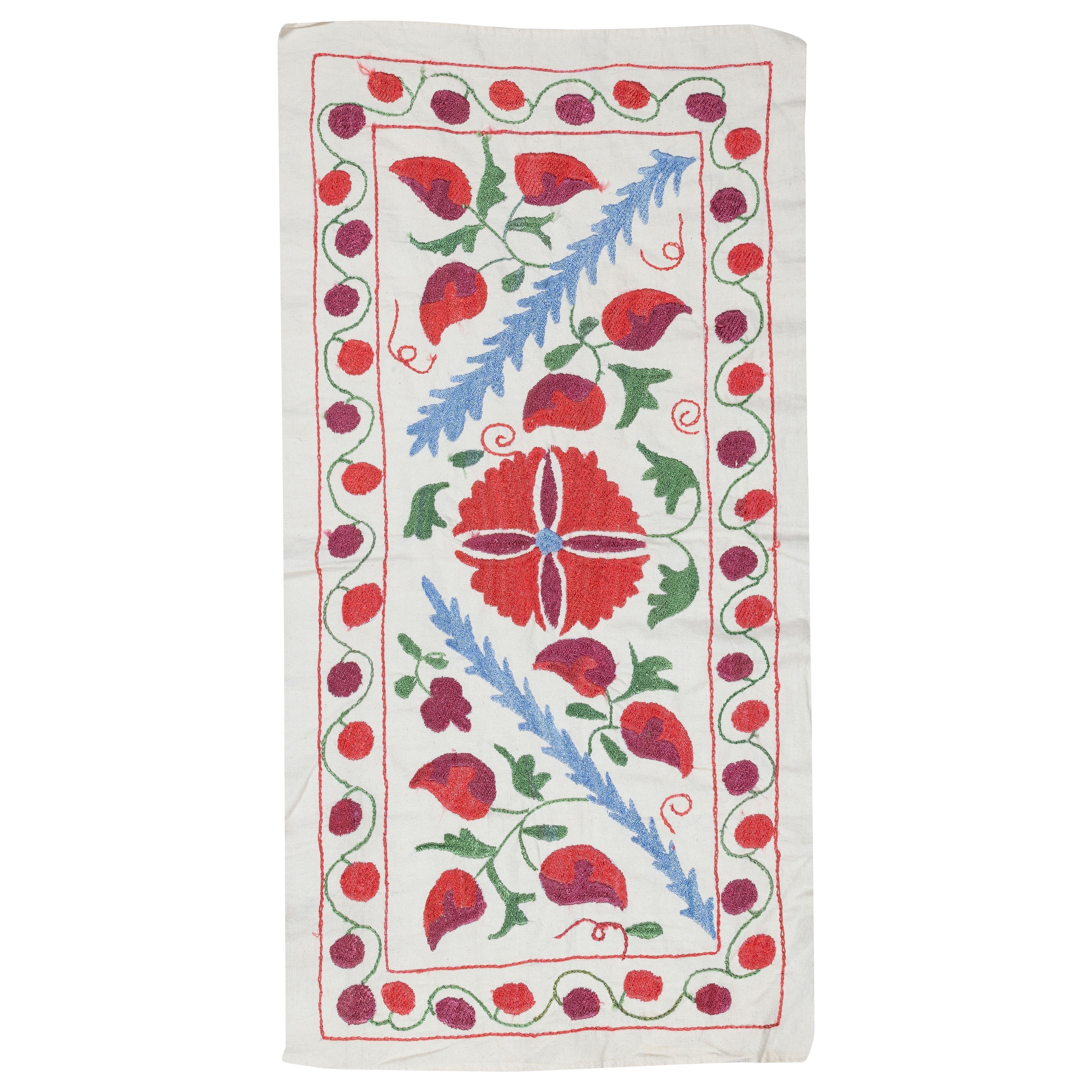 20x38 in Embroidered Wall Hanging. All Cotton Tablecloth. New Handmade Tapestry