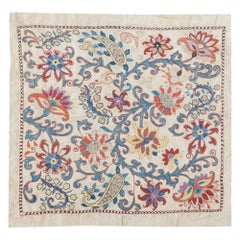Appendiabiti da parete 29x30 in 100% seta. Tovaglia ricamata. Decorazioni murali Boho