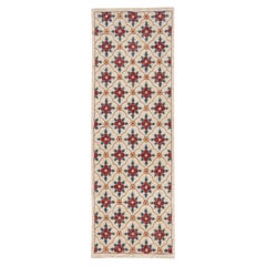 Tenture murale brodée 100 % soie de 19 x 56 cm. Tapis de table moderne. Nappe