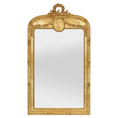Großer Jugendstil-Wandspiegel aus Giltwood im Louis XVI-Stil, um 1910