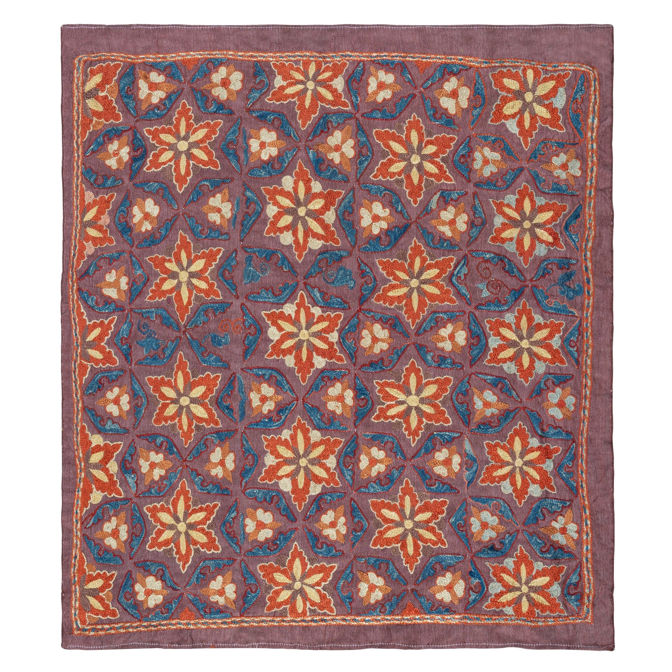 29"x32" ALL SILK Brand-New Wall Hanging, Handmade Wall Art, Embroidered Tapestry