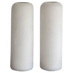 Pair of Post-Modern Organic Form Hand Thrown Vases 12