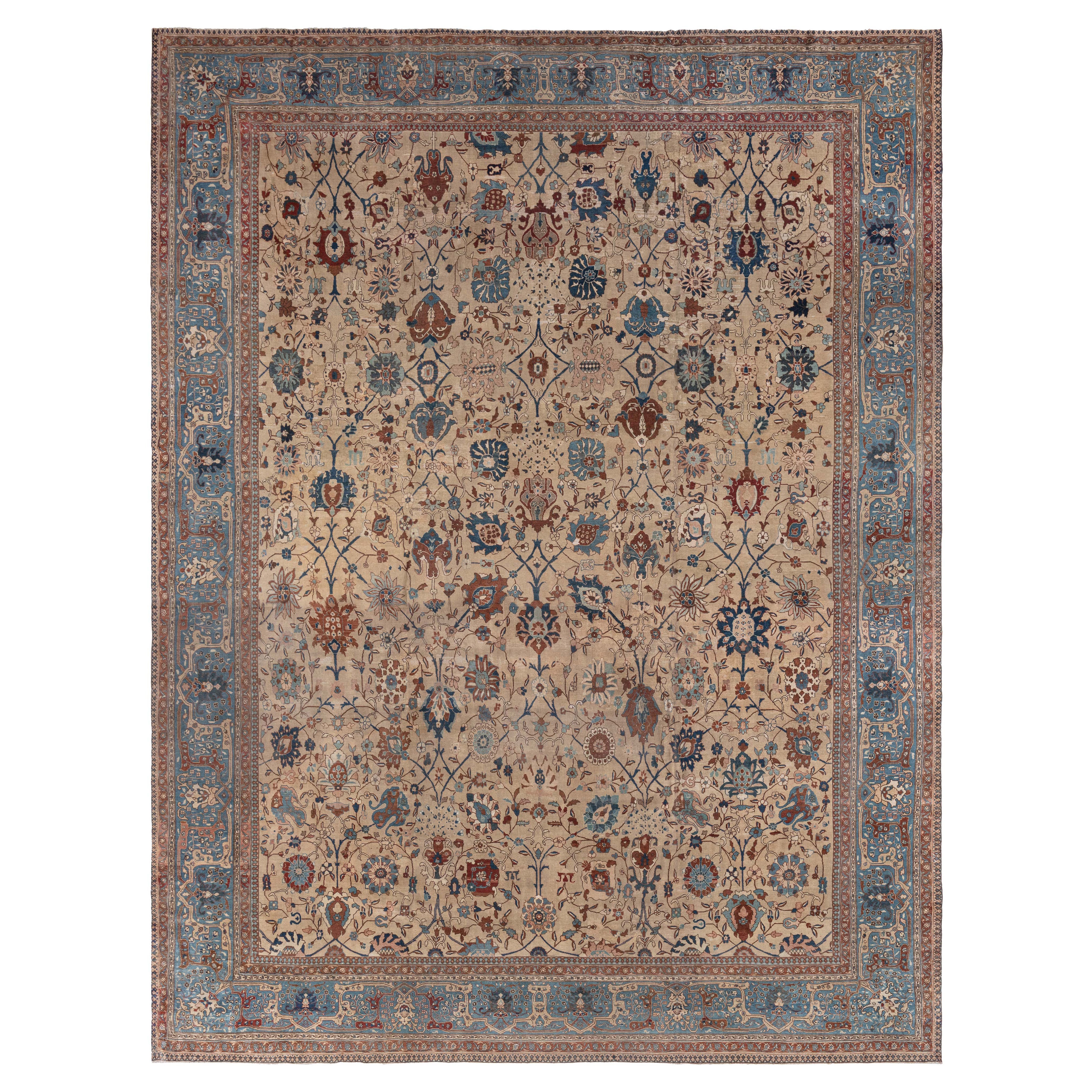 Doris Leslie Blau Tappeto antico persiano Tabriz fatto a mano extra large