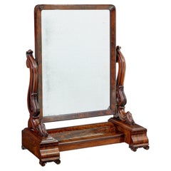 19th century early Victorian mahogany vanity mirror