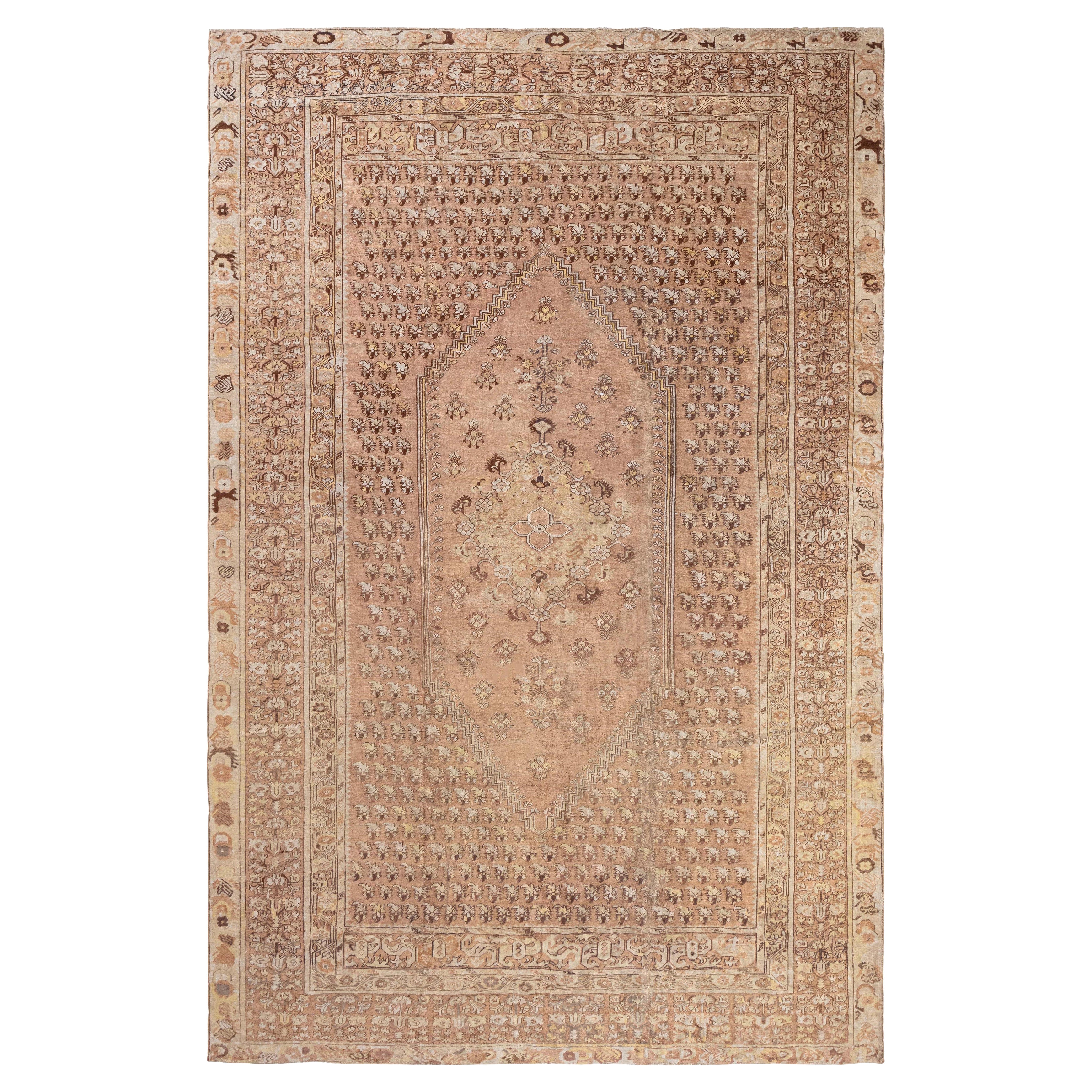 Doris Leslie Blau 19th Century Turkish Ghiordes Handwoven Wool Rug For Sale