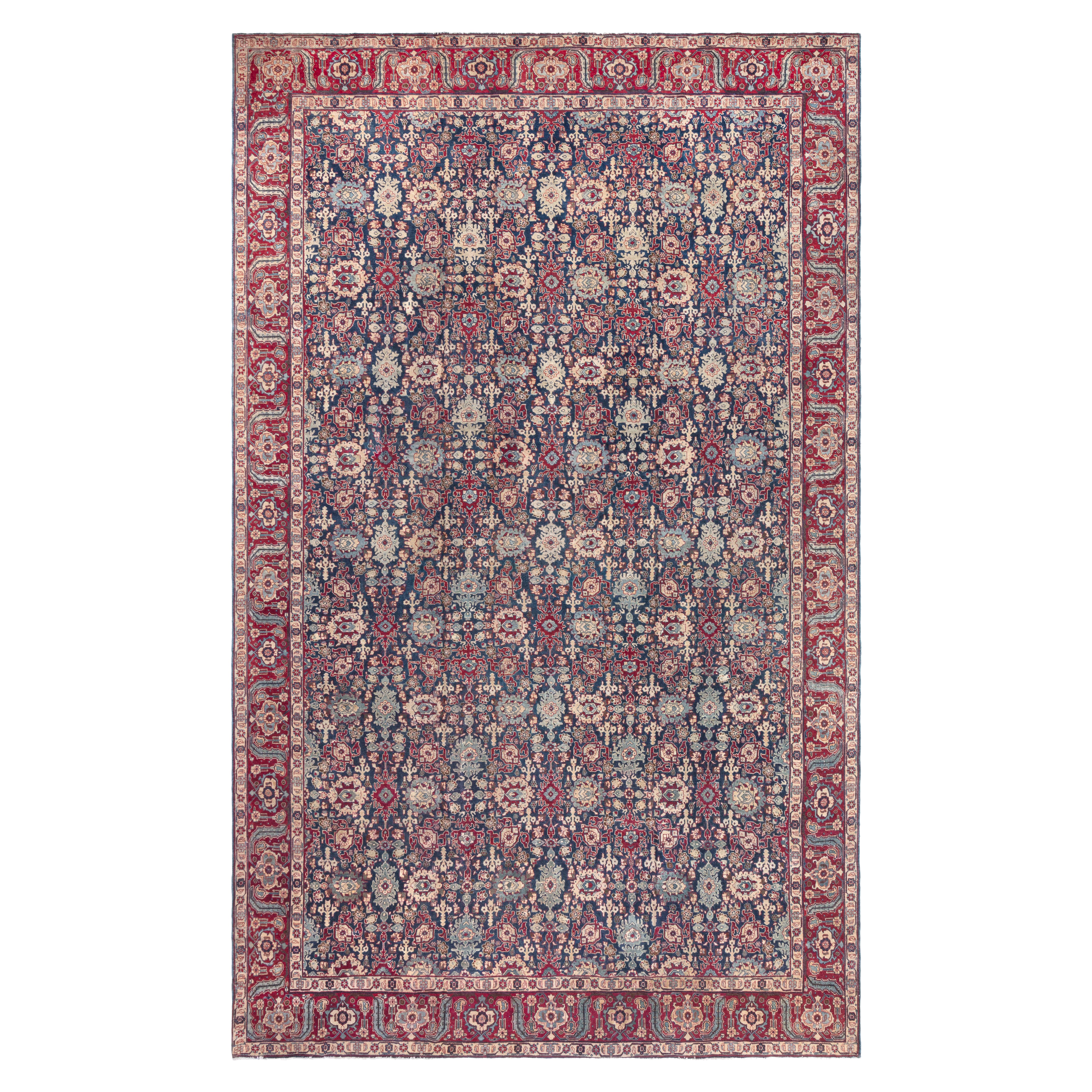 Tapis persan ancien Tabriz Botanic fait à la main Doris Leslie Blau