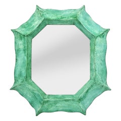 Französischer Contemporary-Spiegel "Octogone Vert Jade" von Pascal & Annie