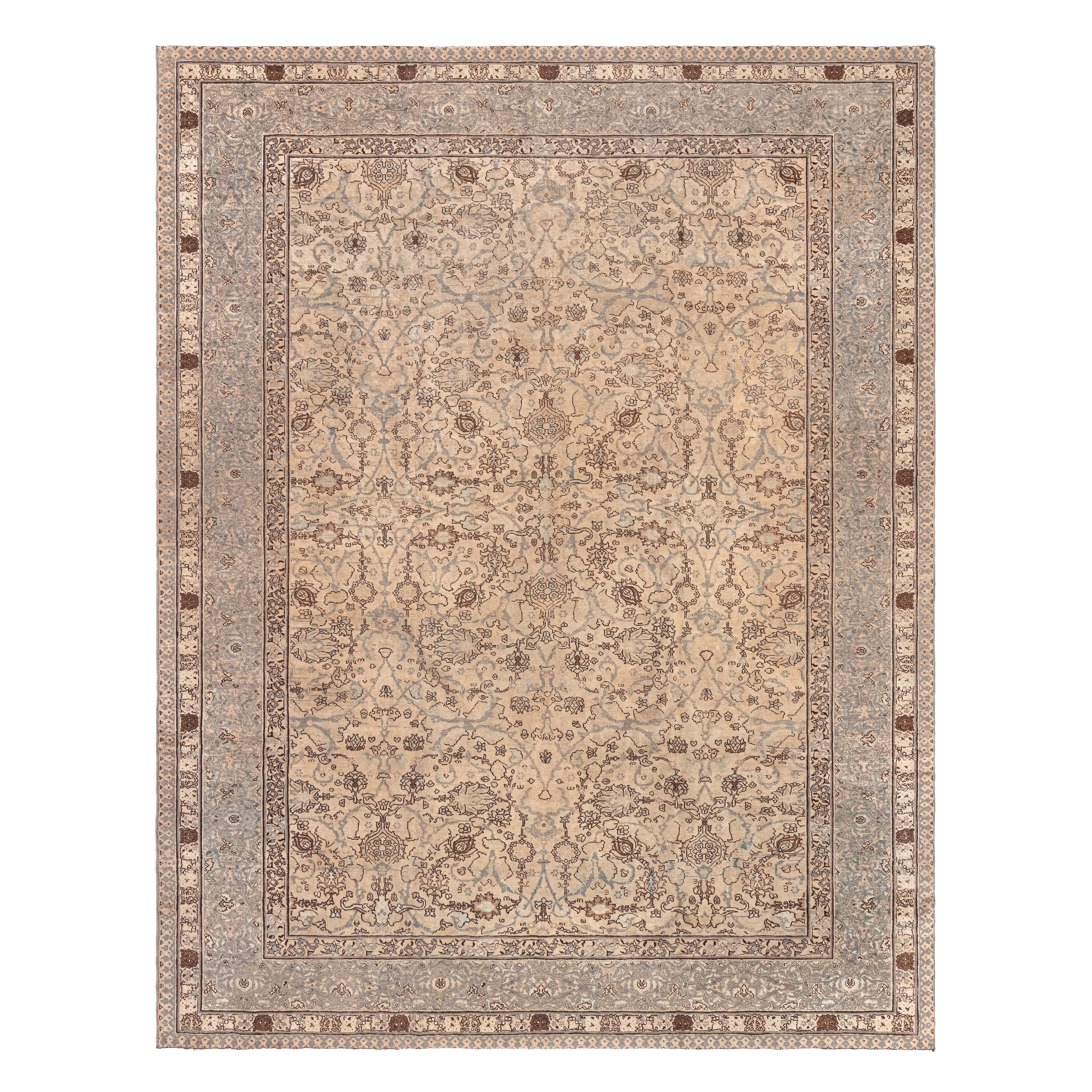 Doris Leslie Blau 19th Century Persian Tabriz Handwoven Wool Rug
