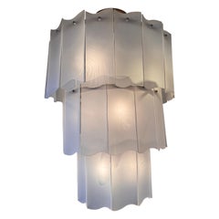 Large Three tiered cascading Murano glass chandelier