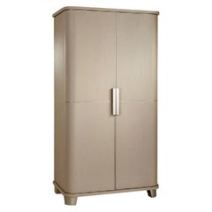 Precio Especial Armario 2 Alas Puertas Tapizado Piel Tirador Metal Iluminación Led