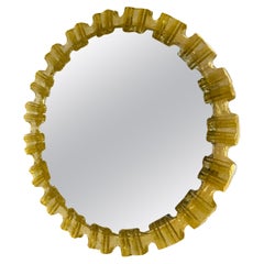 1970s German Honsel Leuchten Illuminated Acrylic Resin Glass Wall Mirror
